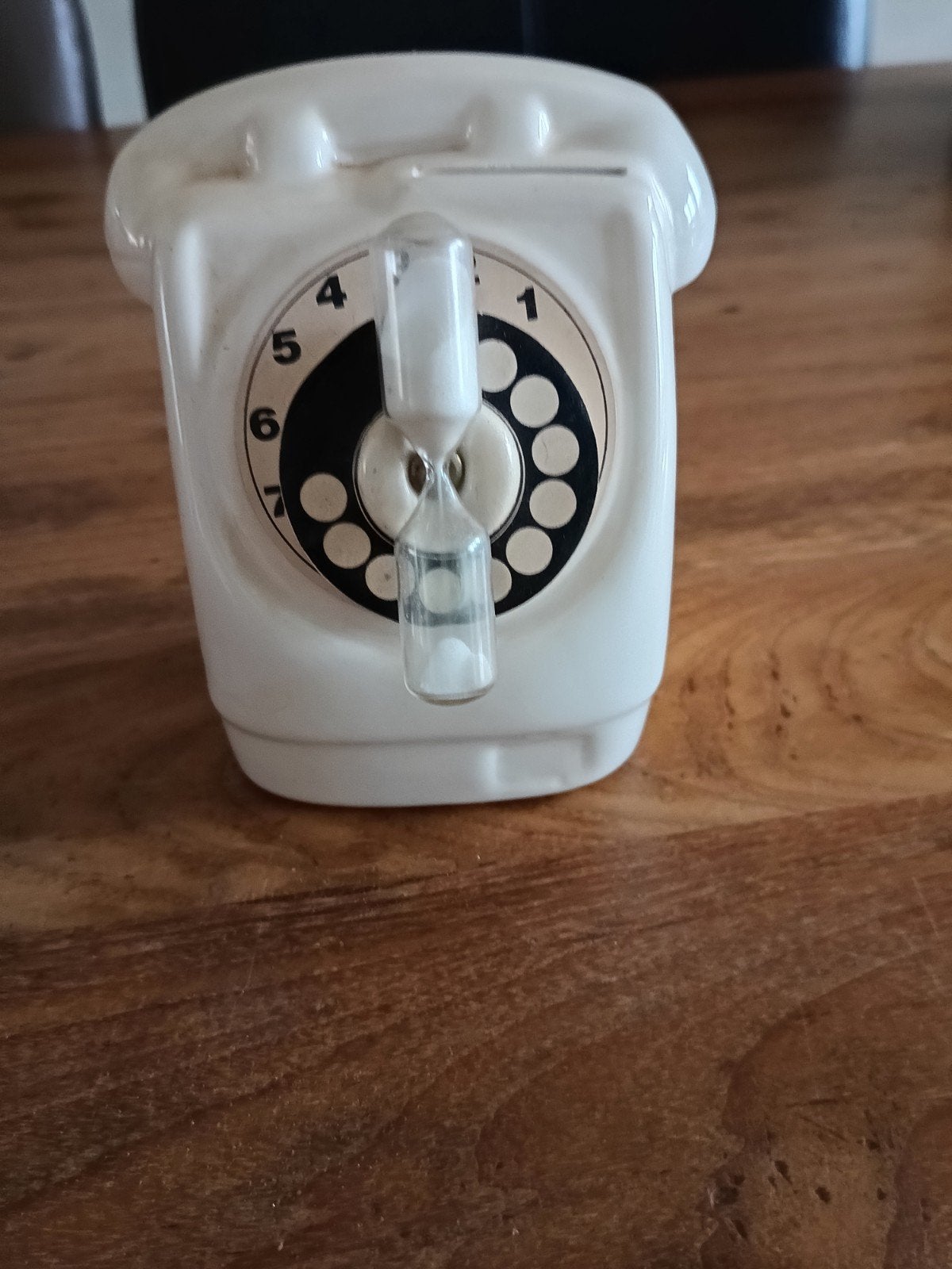Vintage telefoon zandloper spaarpot, Ophalen of Verzenden