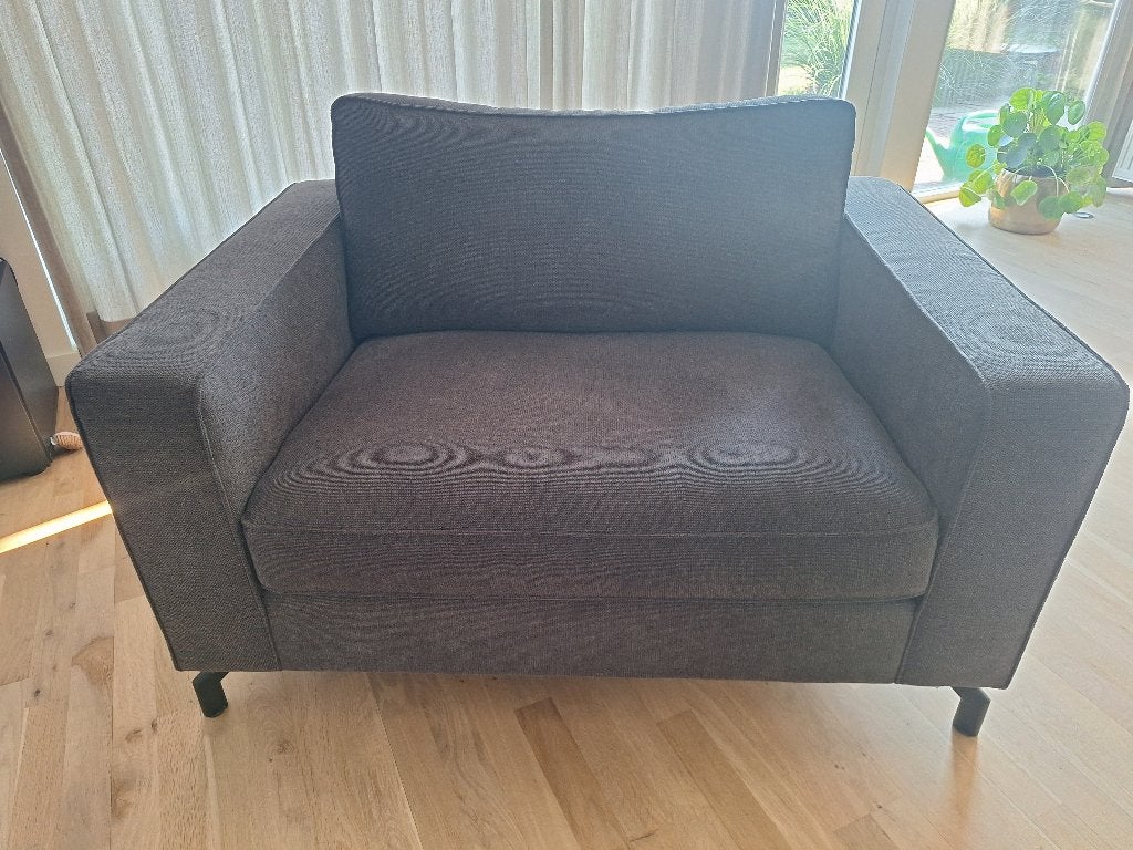 Loveseat grijs, Huis en Inrichting, Fauteuils, Ophalen, Gebruikt, 75 tot 100 cm, 100 tot 125 cm