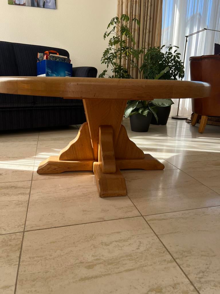 Salontafel, eiken, 8 hoekig diamtr; 1,00 mtr, Ophalen, 100 tot 150 cm, 50 tot 100 cm, Zo goed als nieuw