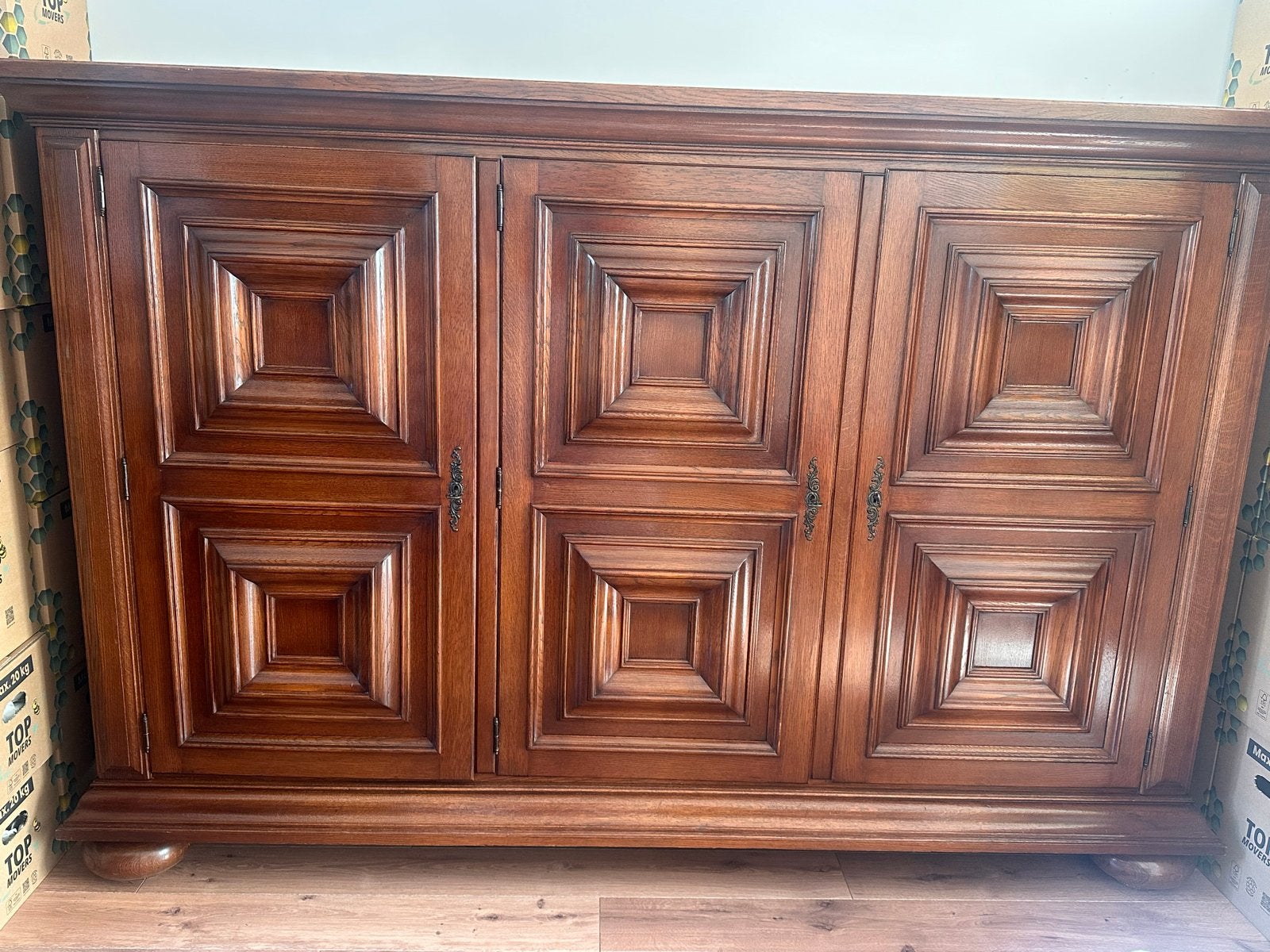Antiek Eiken Dressoir met Barok Details, Ophalen