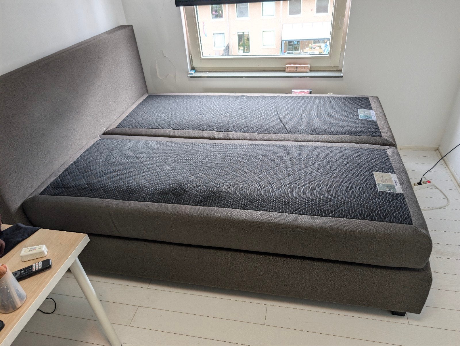 Boxspring 160x200 Karlsson Scandinavisch Slapen, Ophalen, Gebruikt, Tweepersoons, 200 cm