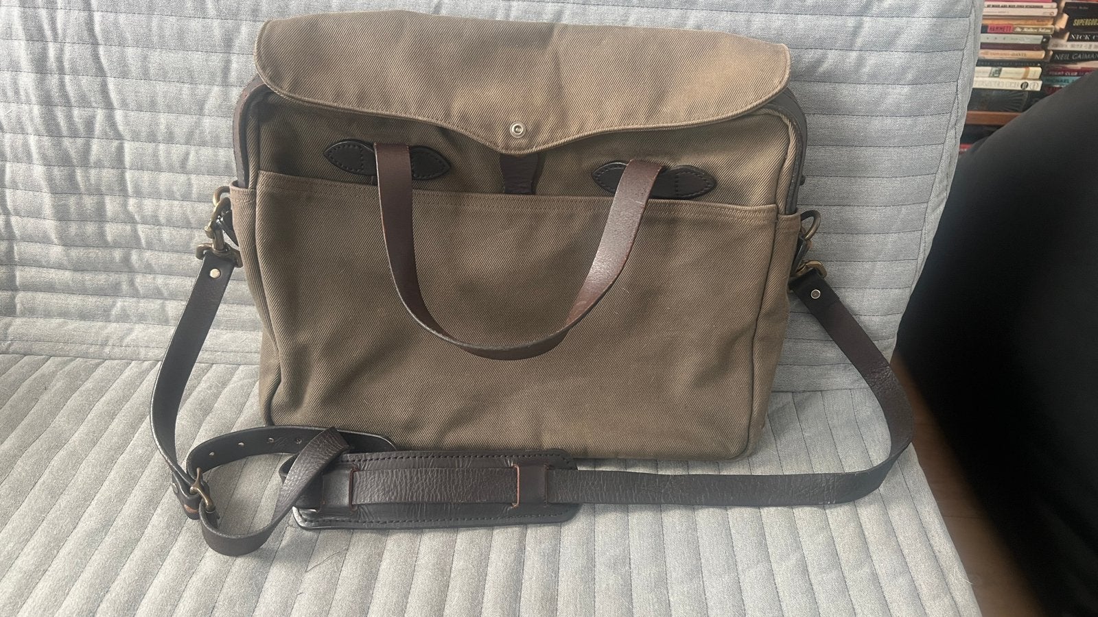 Filson Original briefcase Otter Green, Ophalen of Verzenden, Zo goed als nieuw