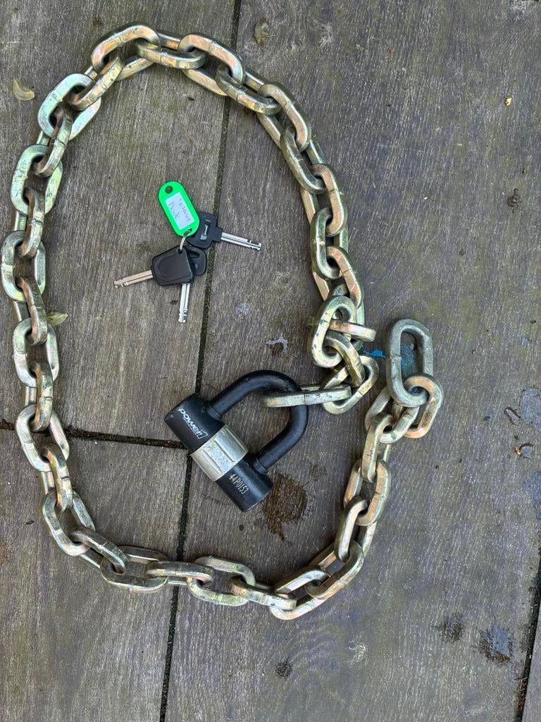 Zwaar kettingslot, Ophalen, Zo goed als nieuw