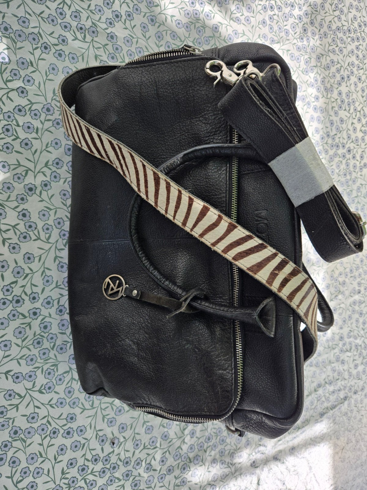 Mozzbag leren luiertas - Uitstekende staat met extra strap, Kinderen en Baby's, Luiertassen, Ophalen of Verzenden, Zo goed als nieuw