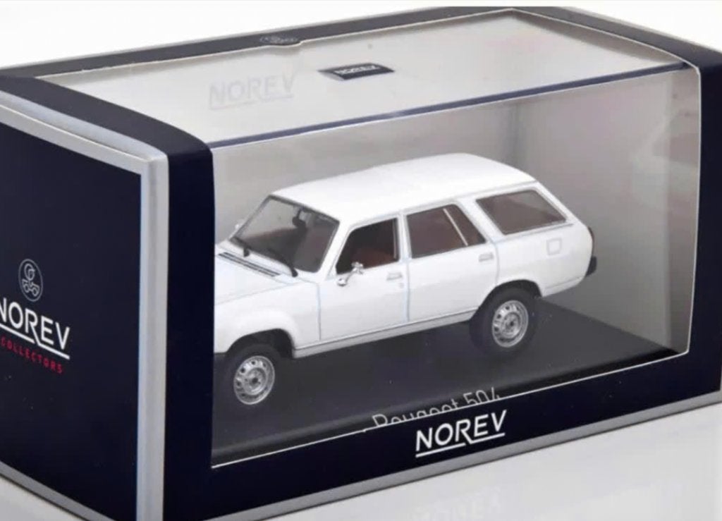 Peugeot 504 Break Dangel 1980 Wit 1/43 NOREV ref: 475443, Ophalen of Verzenden, Nieuw, Auto, Norev