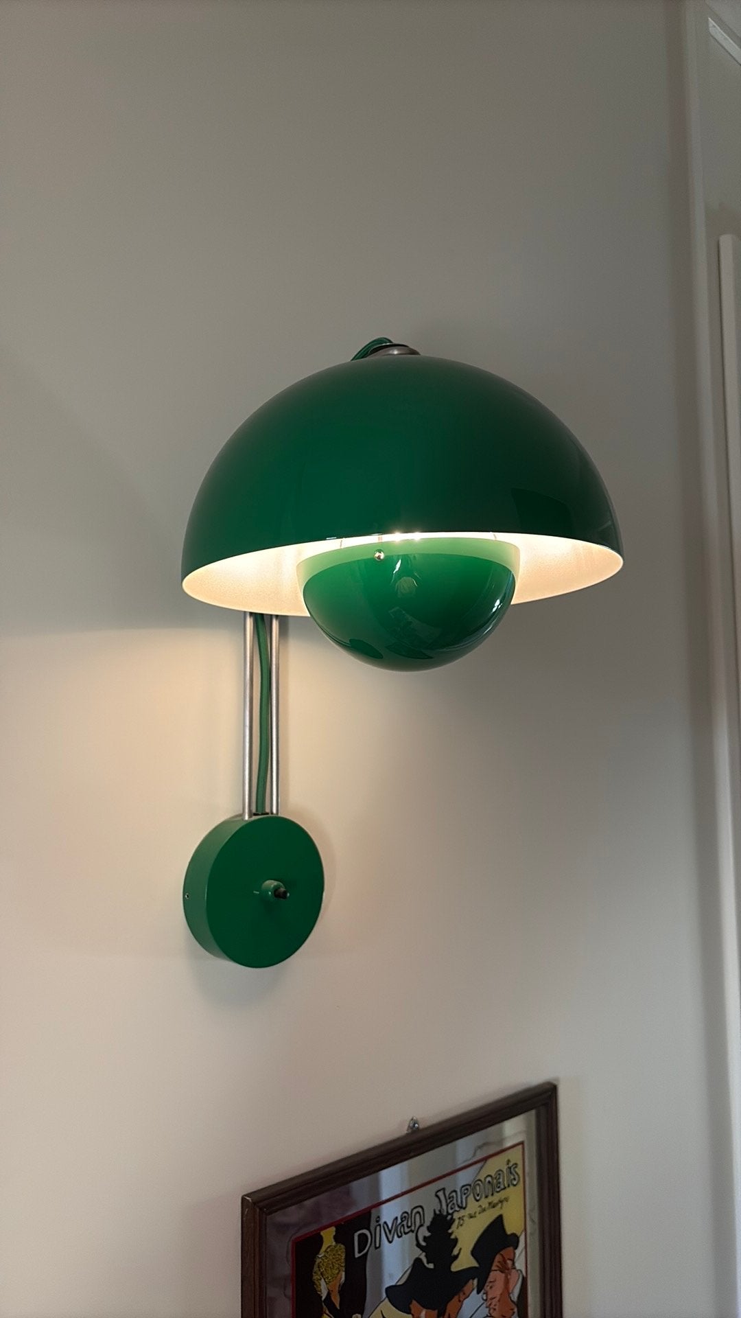 Flowerpot VP8 wandlamp, signaalgroen - &TRADITION, Indirect licht, Zo goed als nieuw, E27 (groot), Ophalen of Verzenden