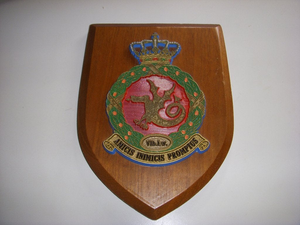 Wapenschild Vliegbasis Leeuwarden Koninklijke Luchtmacht, Verzamelen, Ophalen of Verzenden, Luchtmacht, Nederland, Embleem of Badge