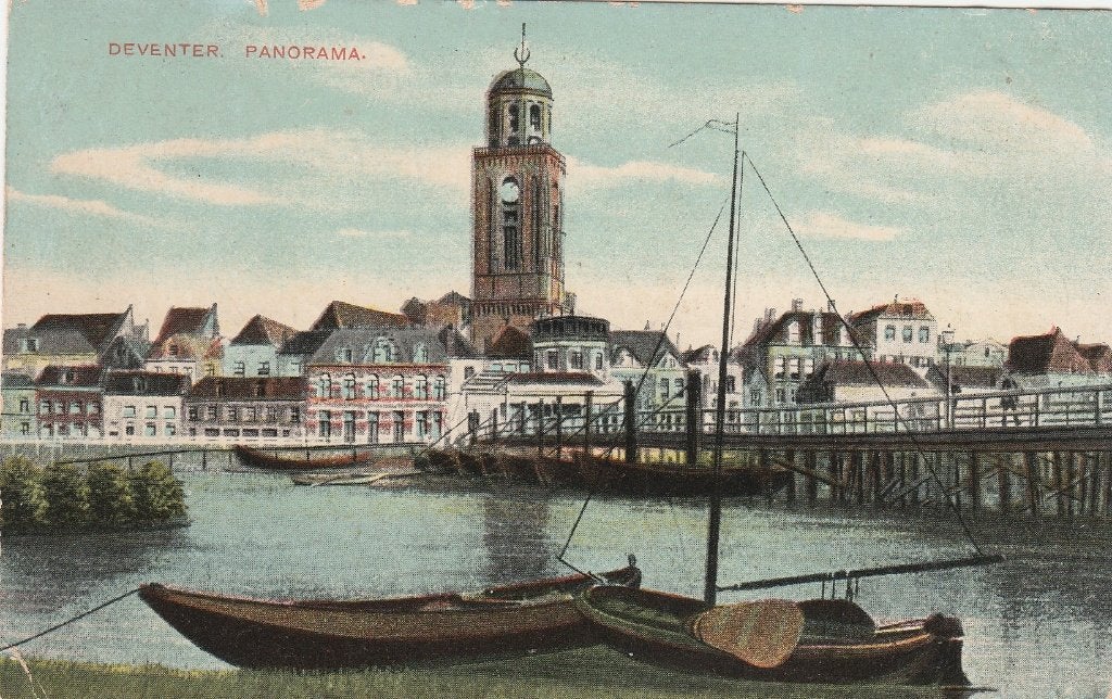 deventer- panorama 1908, Ophalen of Verzenden, Voor 1920, Overijssel