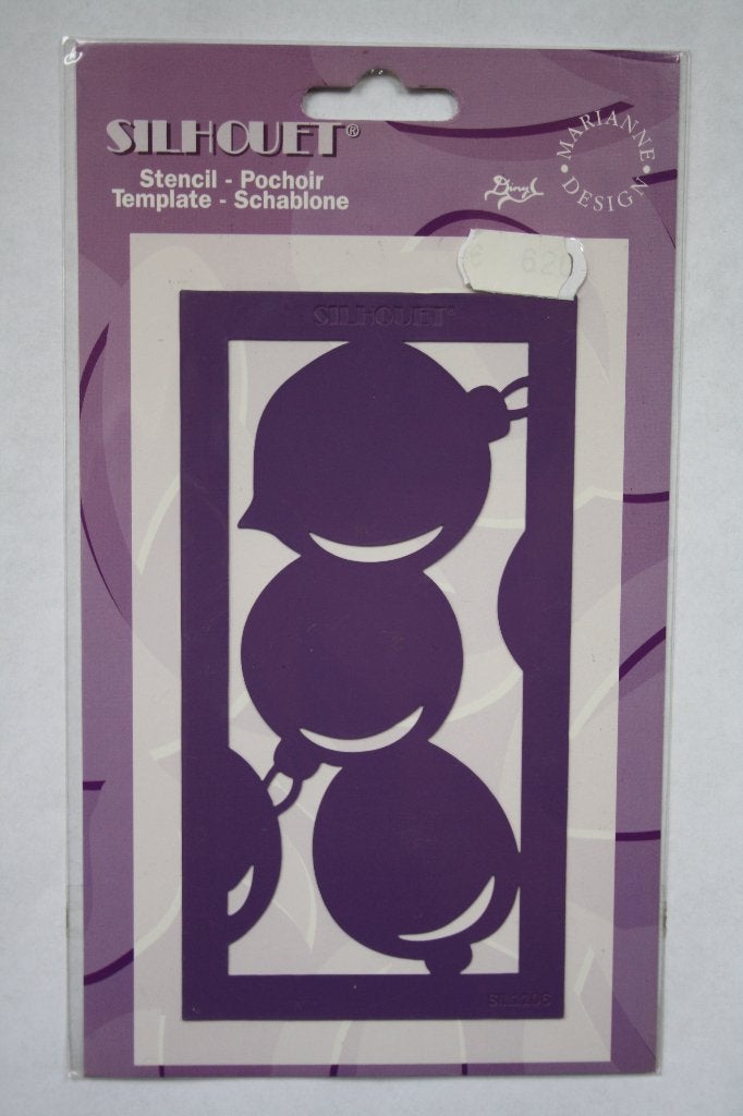Silhouet stencil kerstballen, Verzenden, Nieuw, Kerst, Pons of Mal
