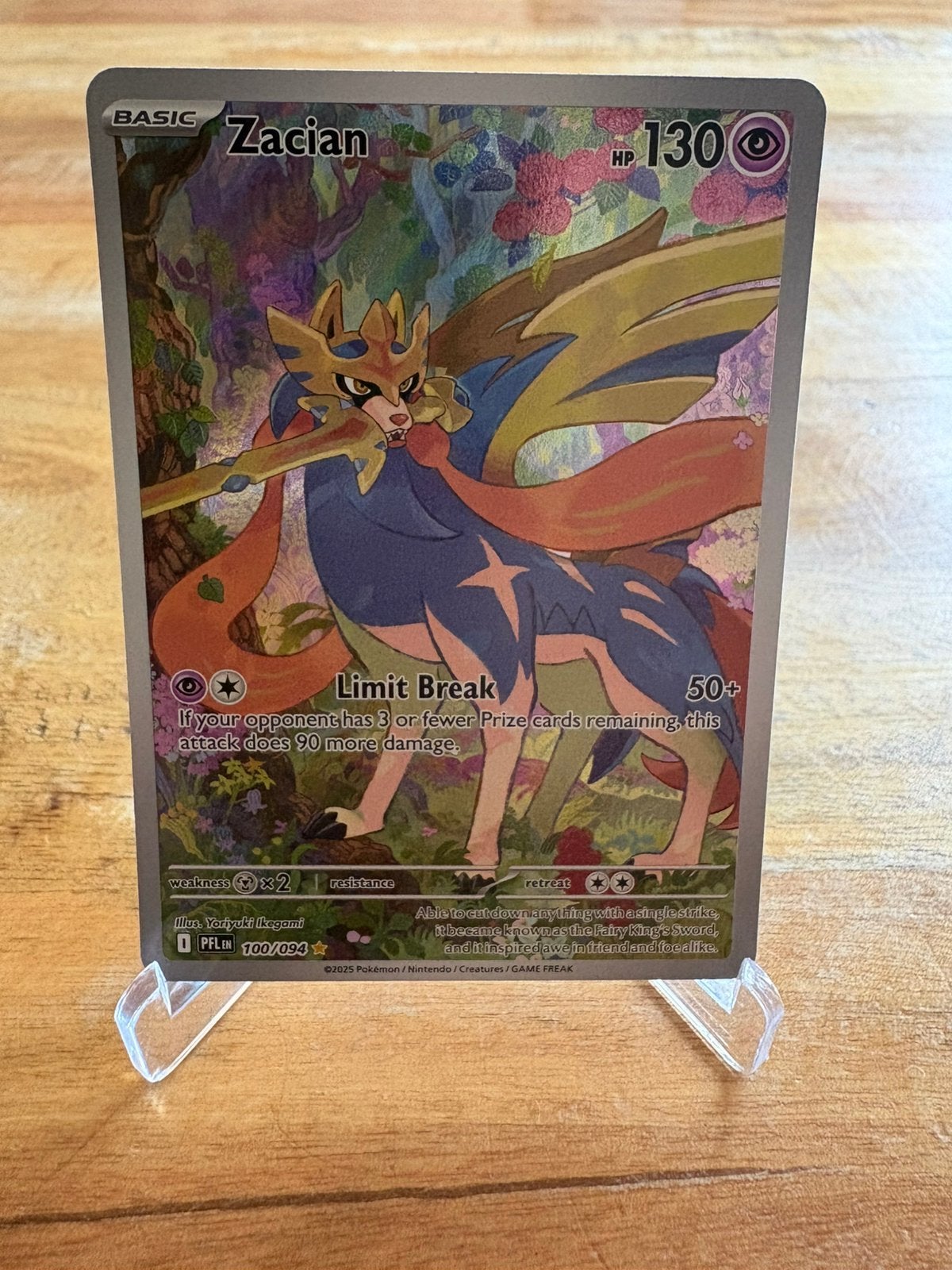 Zacian PFL 100/094, Ophalen of Verzenden, Zo goed als nieuw, Losse kaart, Foil