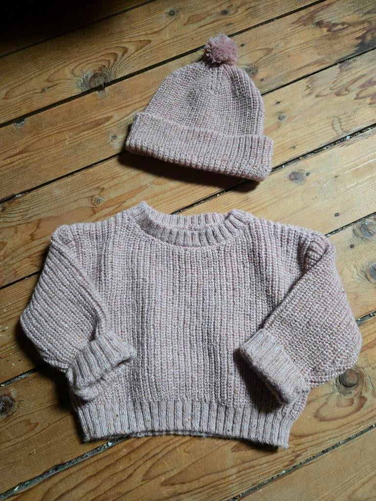 Stoere set baby of reborn trui en muts mt 50/56, Ophalen of Verzenden, Jongetje