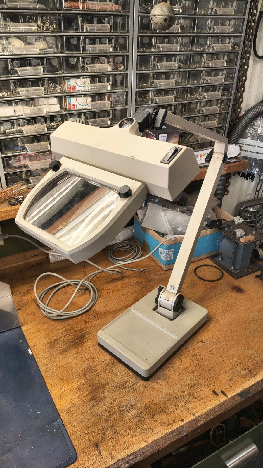 Oude Waldmann loeplamp, Hobby en Vrije tijd, Ophalen, Gebruikt, Loeplamp