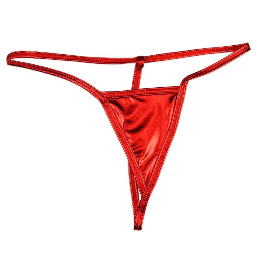 Metallic Look Mini Dames Micro String One Size (051), Nicolle_Lingerie, Ophalen of Verzenden, Overige kleuren, String
