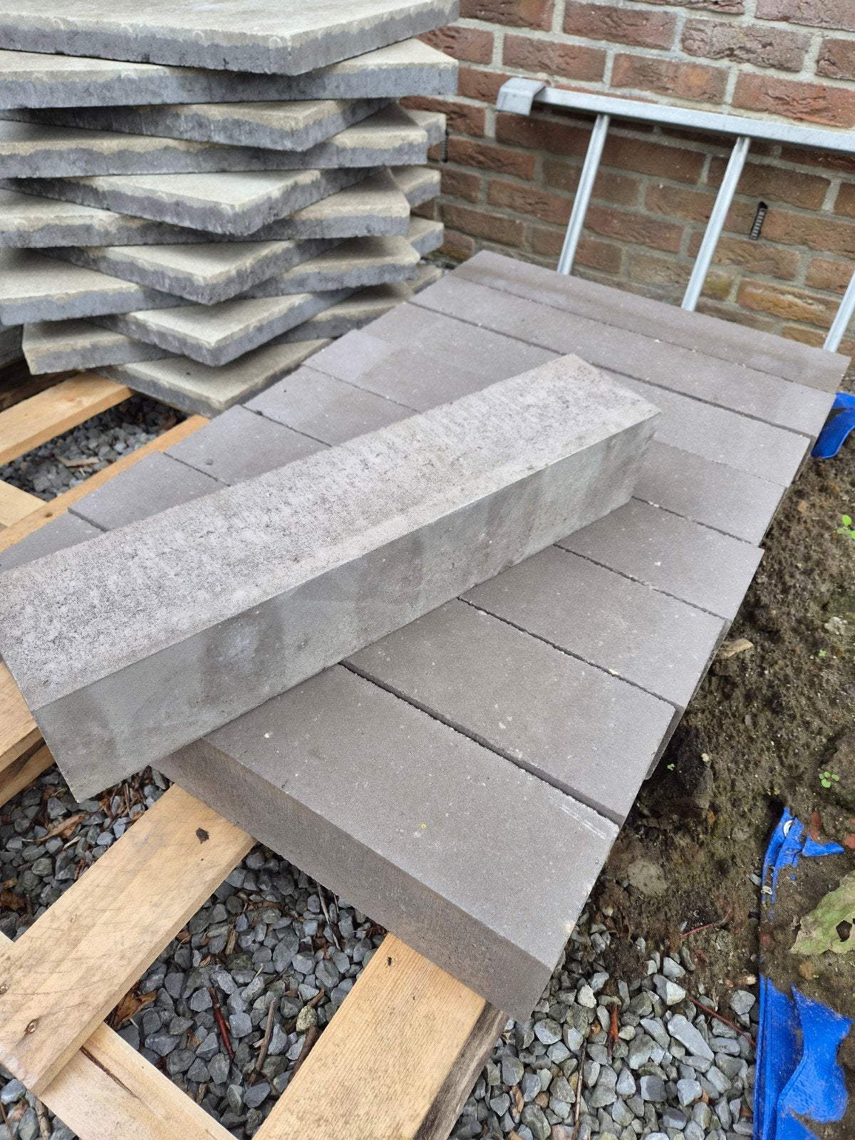 9 nieuwe stapelblokken 12x12x60cm, Ophalen, Nieuw, Beton