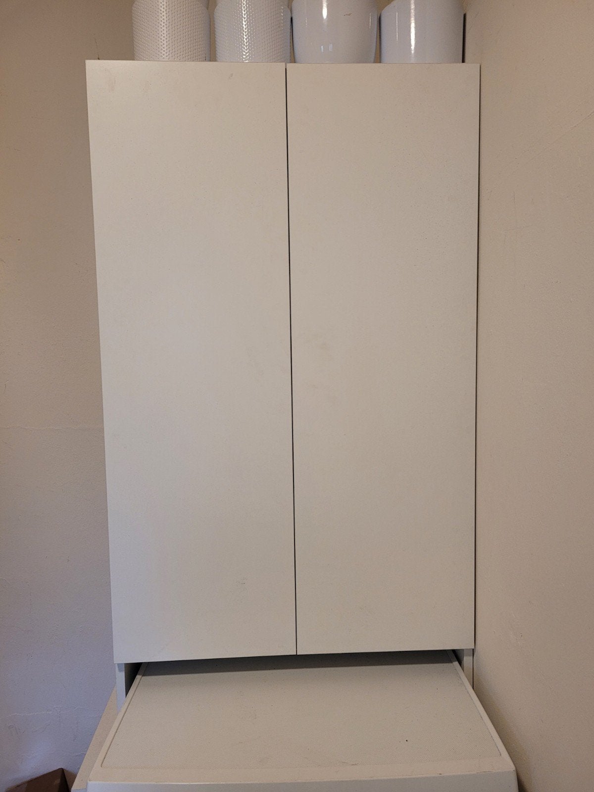 IKEA NYSJÖN Kast voor wasmachine - Wit, 65x190 cm, Ophalen, (Half)hoge kast, Gebruikt, 50 tot 100 cm