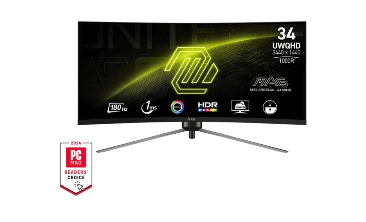 MSI MAG 34 UWQHD 180Hz 1ms Curved Gaming Monitor, Computers en Software, Monitoren, Curved, VA, Minder dan 1 ms, Zo goed als nieuw