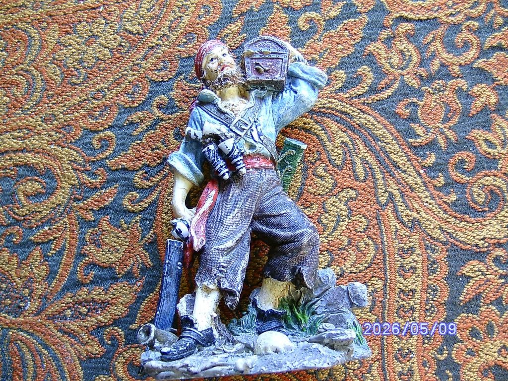 piraat schatgraver goudzoeker polynorm vintage  beeld, Ophalen of Verzenden, Gebruikt, Mens