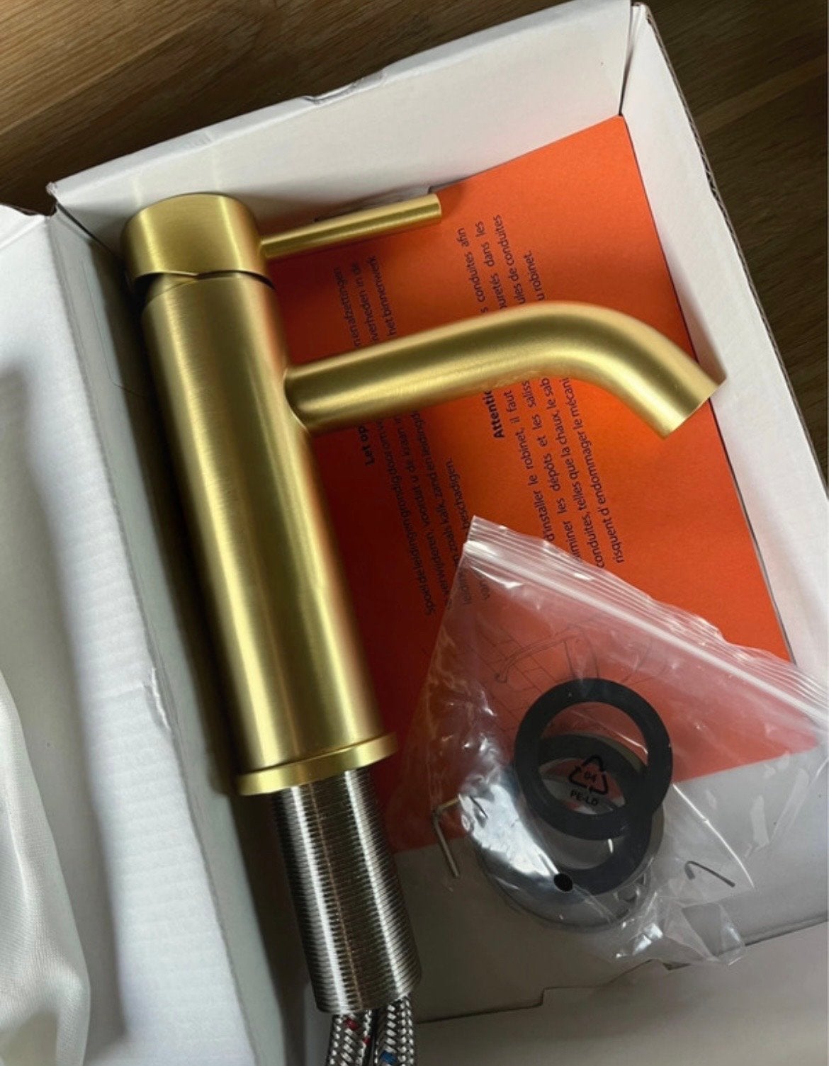 Gouden Messing Badkamerkraan, Huis en Inrichting, Minder dan 50 cm, Overige typen, Nieuw, Ophalen of Verzenden
