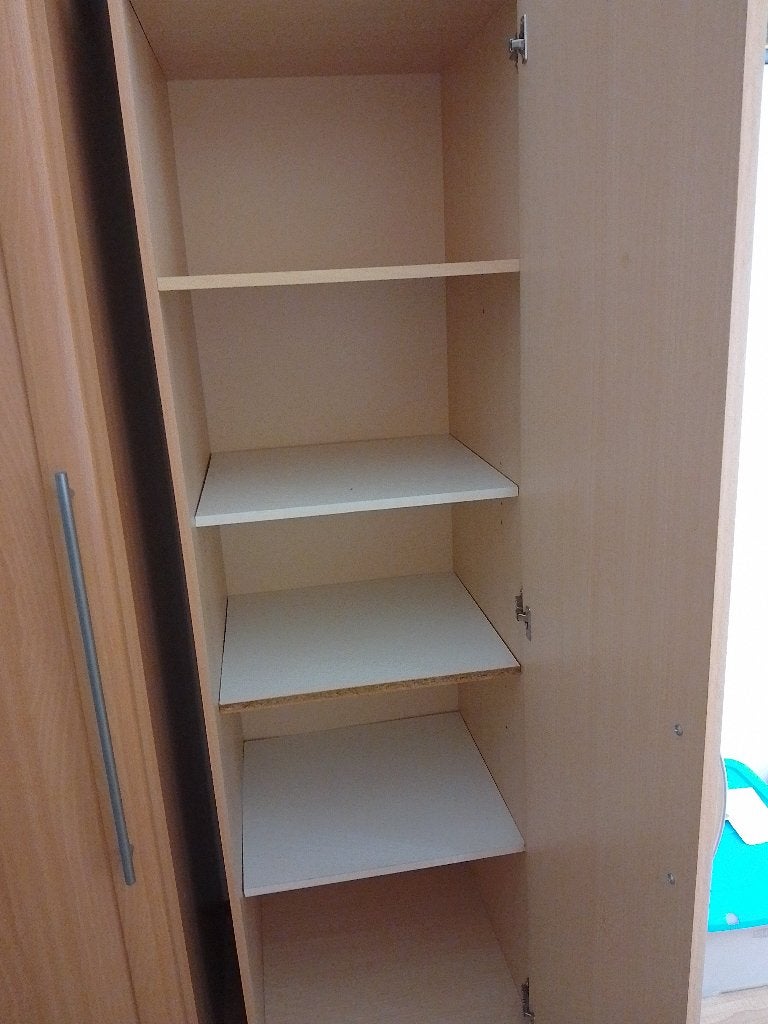 Houten kledingkast met planken, Ophalen, 200 cm of meer, 50 tot 100 cm, Modern