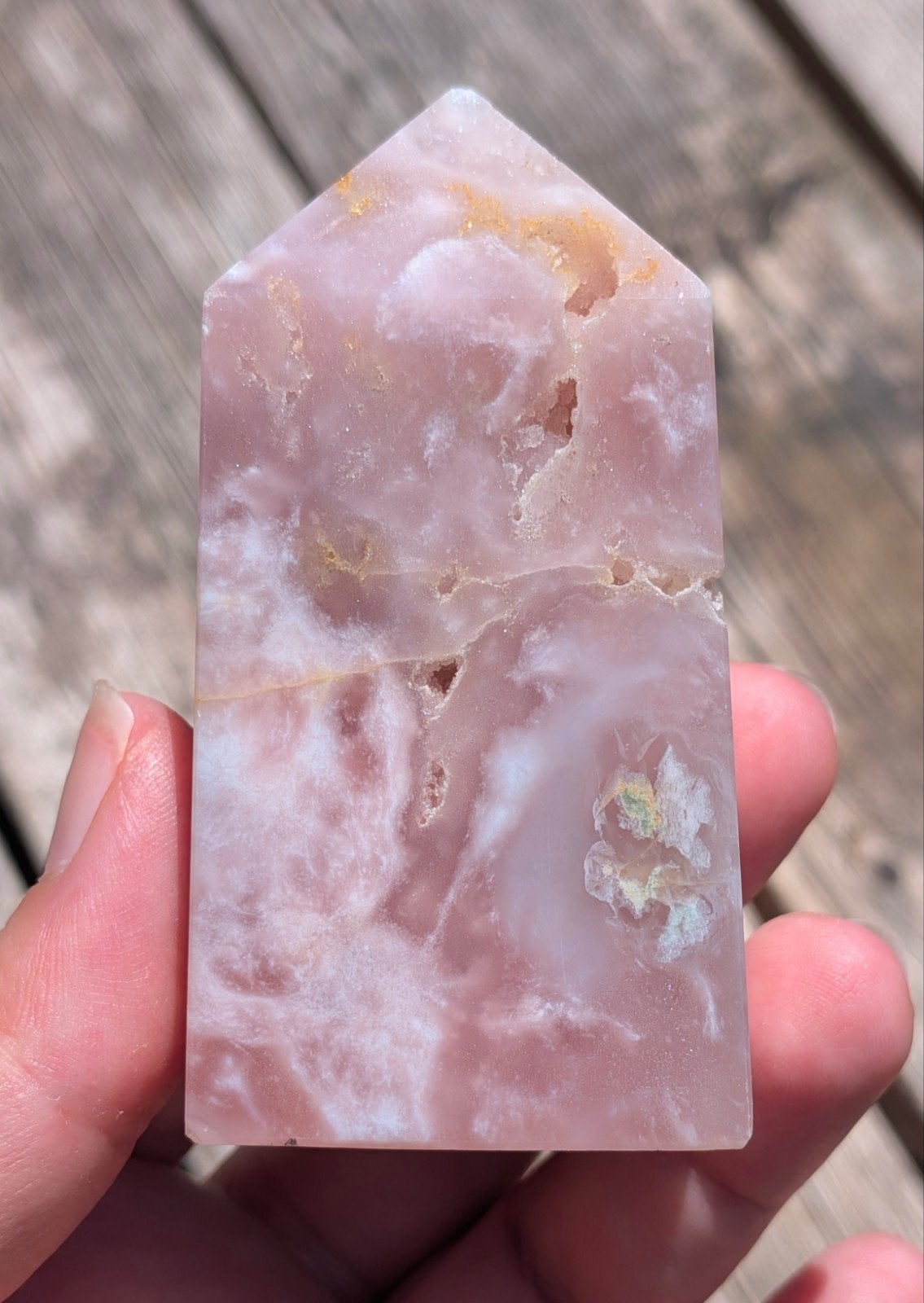Roze chalcedoon toren, Ophalen of Verzenden