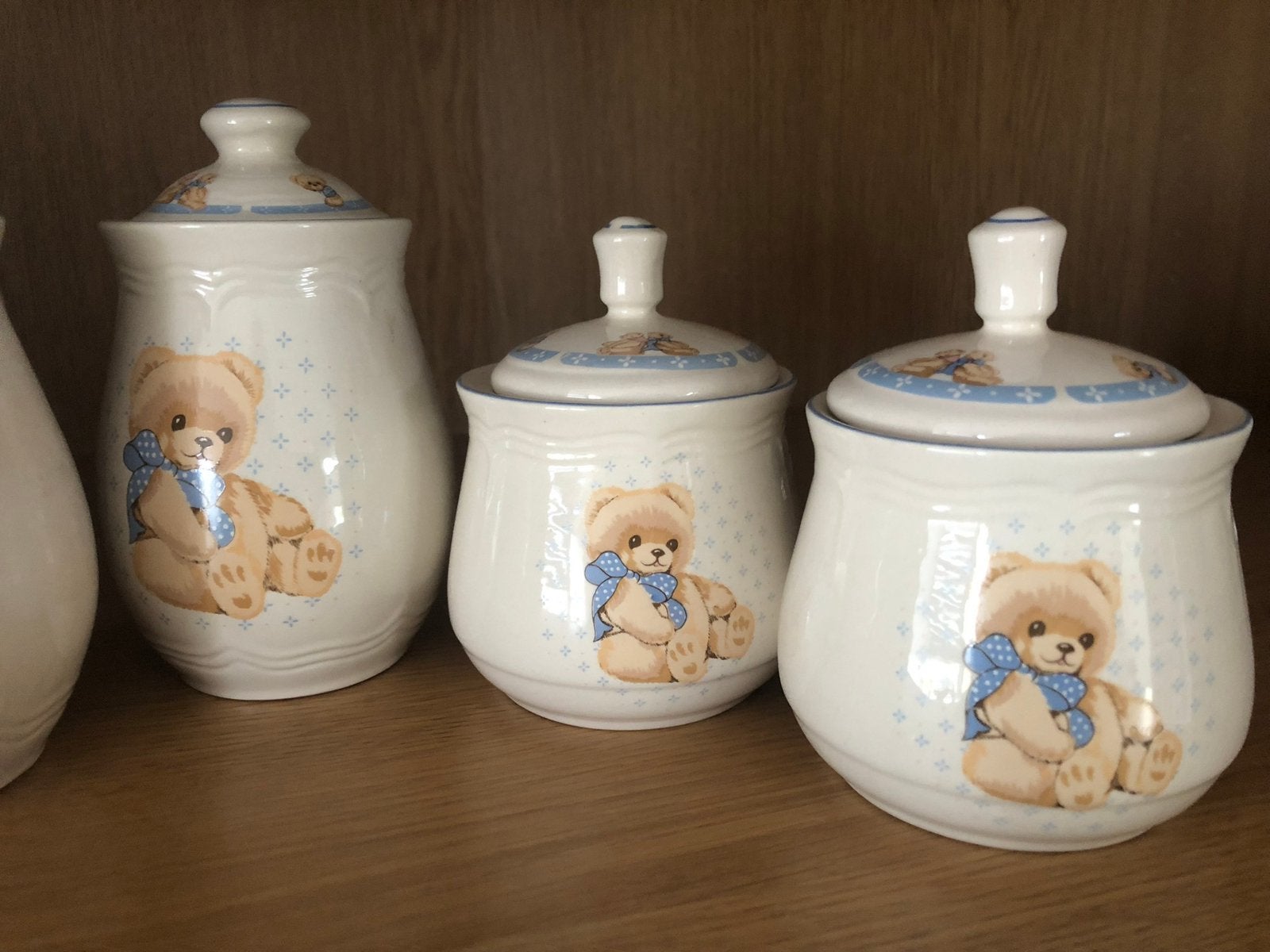 5 vintage voorraadpotten beertjes jaren 80, Ophalen of Verzenden