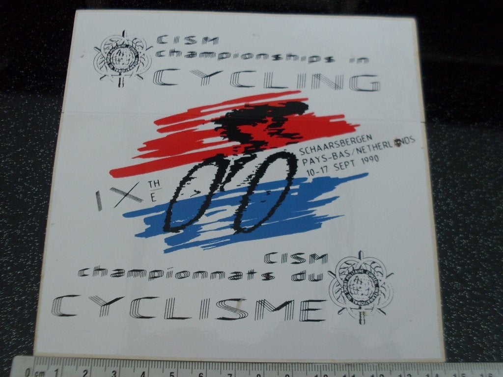 sticker cism championship in cycling wielrennen cyclisme, Verzenden, Zo goed als nieuw