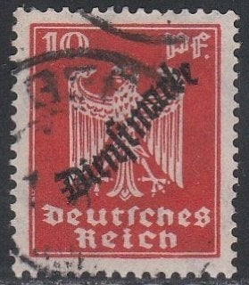 Rijk 1924 107 Dienst 10p, Gest, Postzegels en Munten, Ophalen of Verzenden, Overige periodes, Gestempeld