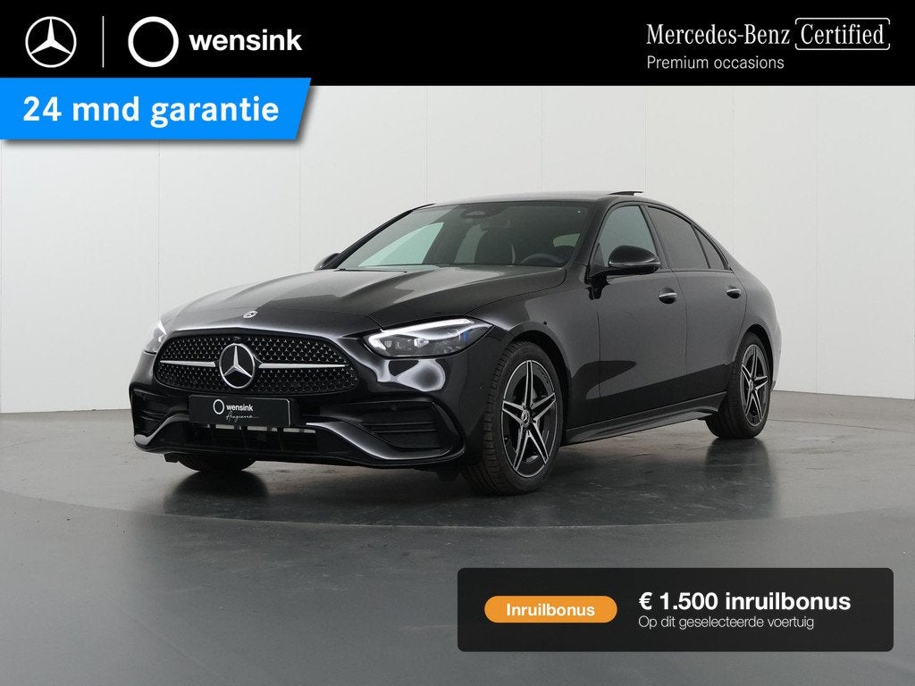 Mercedes-Benz C-klasse 180 Star Edition AMG | Night | Panora, Auto's, Mercedes-Benz, Achterwielaandrijving, Zwart, Origineel Nederlands