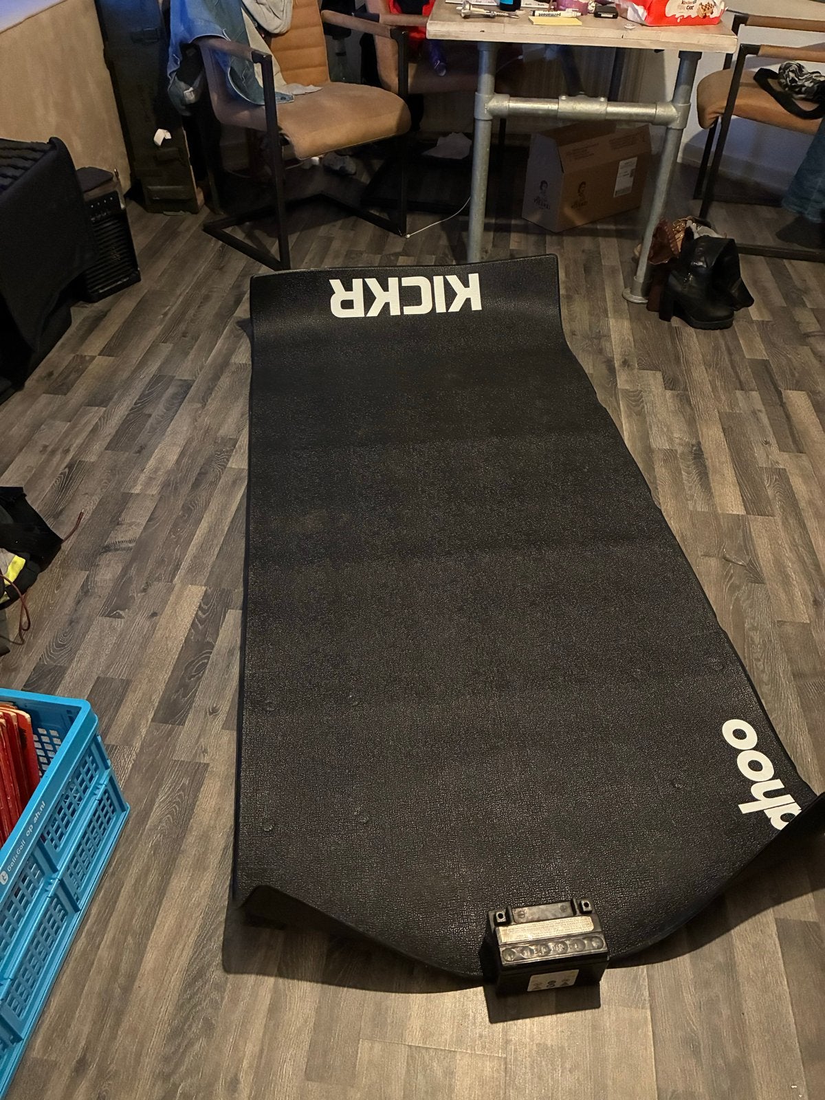Wahoo KICKR Trainermat - Oprolbaar, Sport en Fitness, Ophalen, Zo goed als nieuw, Fitnessmat