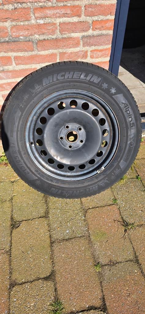 Winterset Volkswagen Tiguan 5x112 - Michelin Alpin 5, Auto-onderdelen, Ophalen, Banden en Velgen, 17 inch, Winterbanden