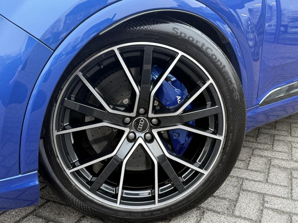 Audi Q7 4.0 TDI SQ7 7pers ABT uitgev. keramisch toptstaat! E, Auto's, Audi, Gebruikt, Blauw, 7 stoelen, Leder