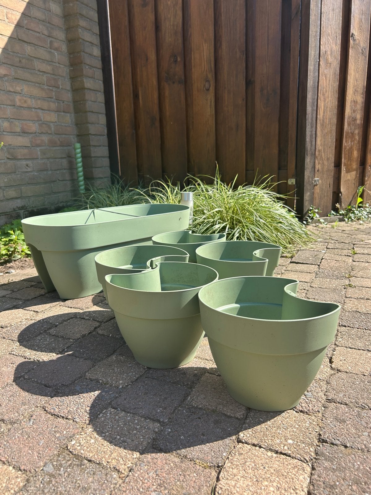 Elho bloembakken groen - diverse maten en toepassingen, Kunststof, Minder dan 30 cm, Balkon, Rond