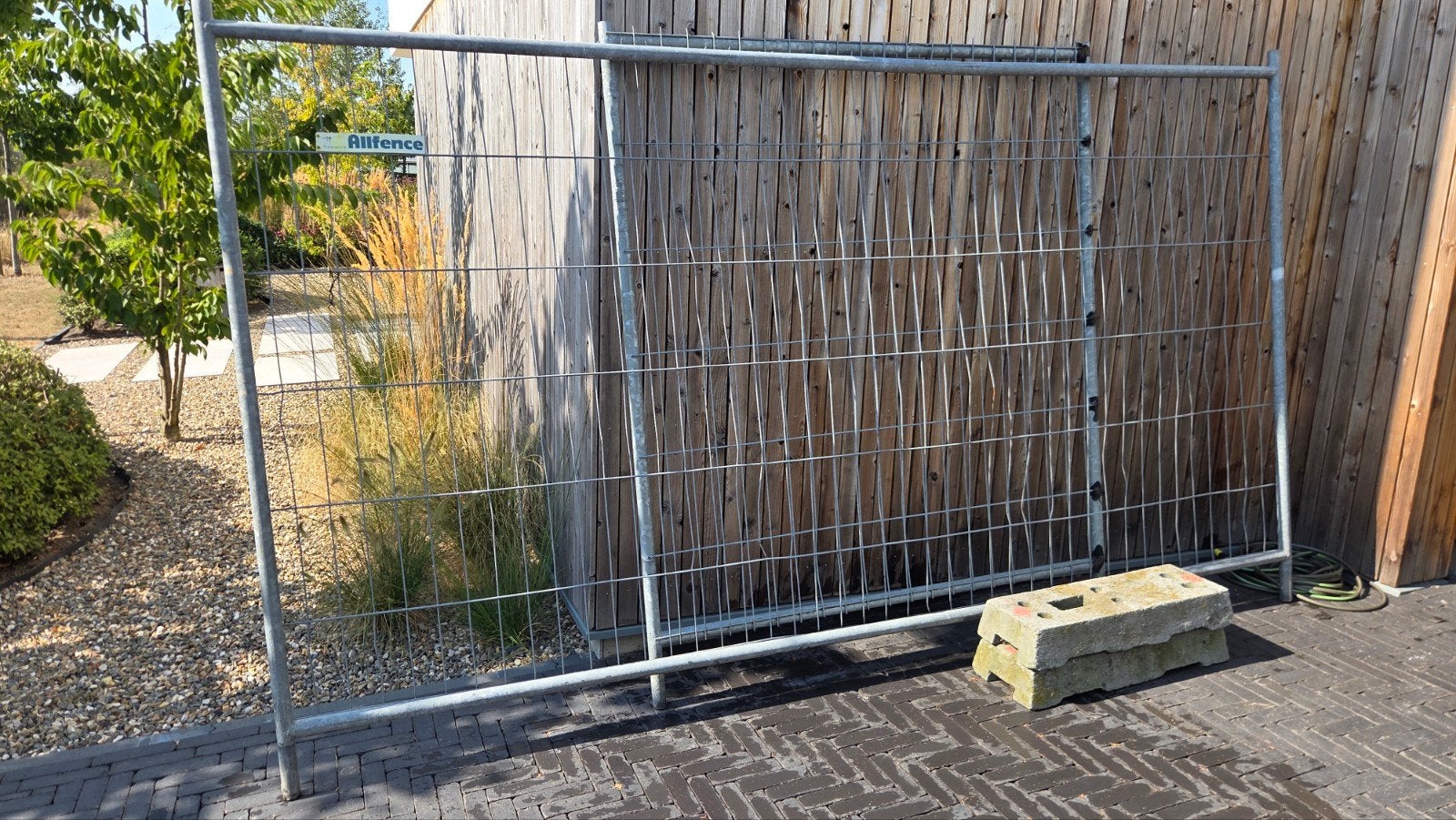 allfence 1,5 bouwhek met 2 blokken en 3 klemmen, Ophalen of Verzenden, Gebruikt, IJzer