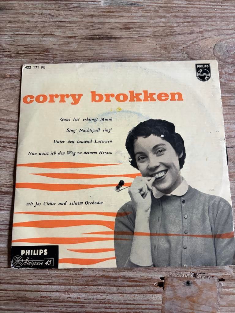 Corry Brokken - Ganz Leis' Erklingt Musik EP (Philips), Gebruikt, Ophalen of Verzenden, Levenslied of Smartlap, Voor 1960