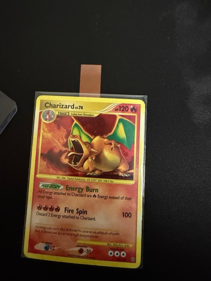 Charizard Lv.76 Pokémon kaart - Stage 2 evolutie, Ophalen of Verzenden, Gebruikt, Losse kaart