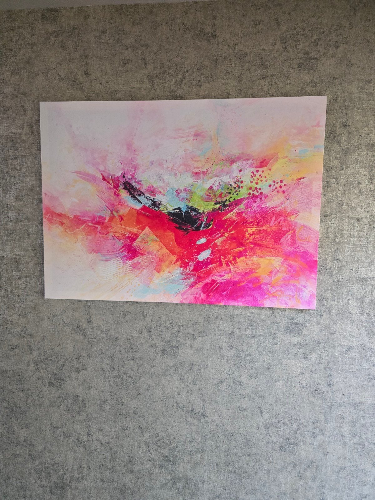 Abstract Schilderij - Levendige Kleuren, Ophalen