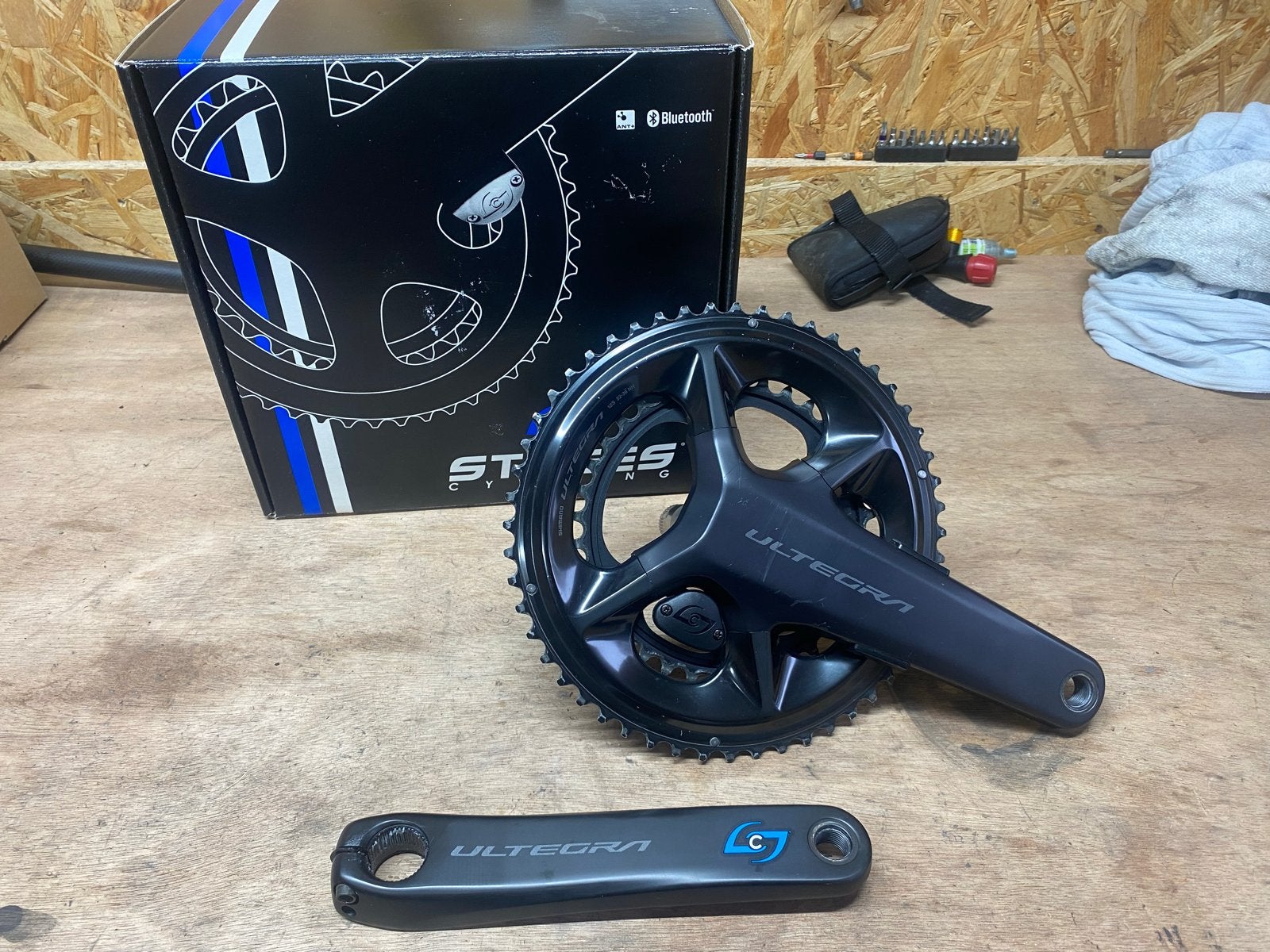 Stages dubbele PowerMeter Ultegra, Overige merken, Carbon, Ophalen of Verzenden, Zo goed als nieuw