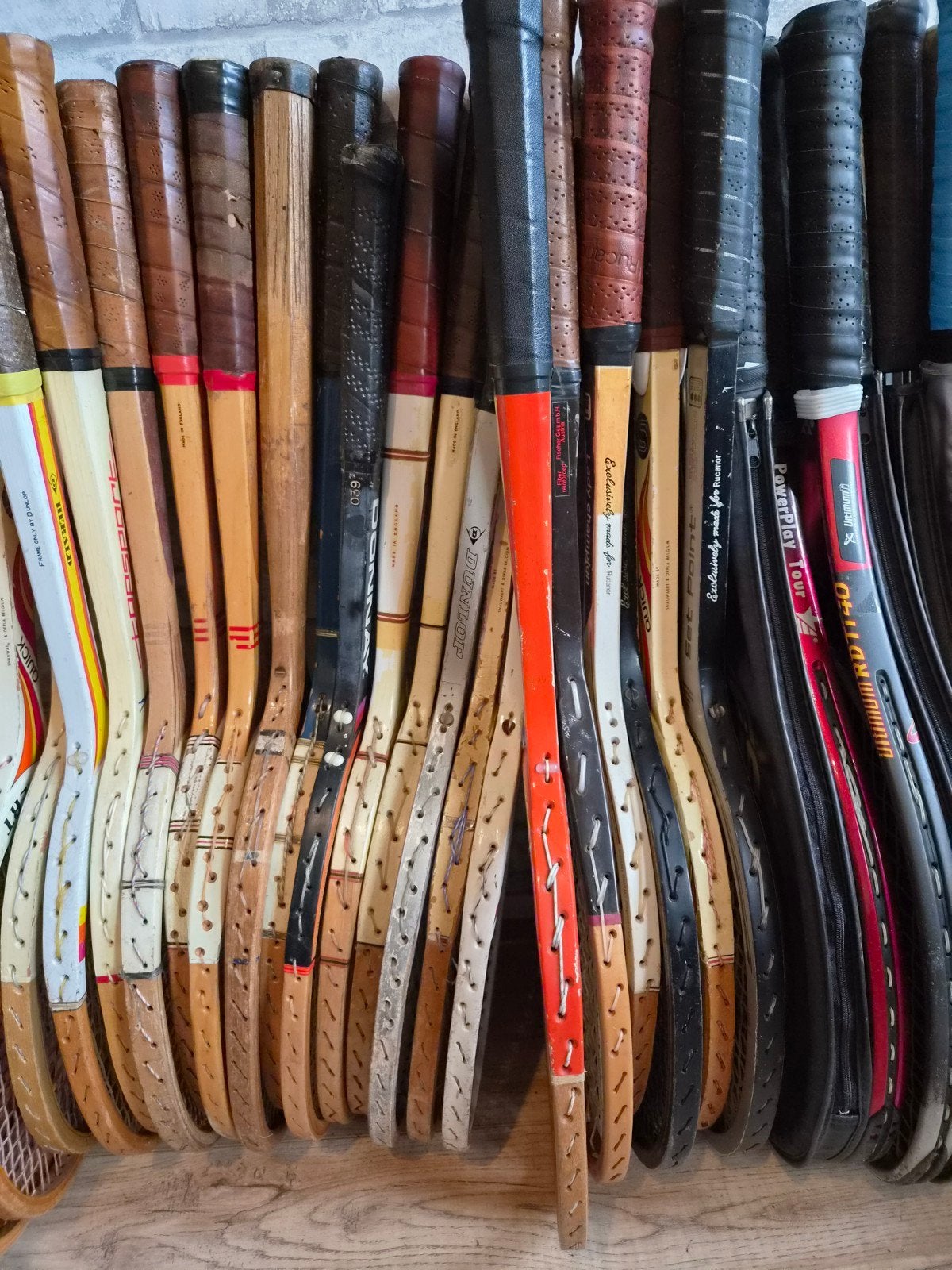 Vintage houten Tennisrackets 50st, Sport en Fitness, Ophalen of Verzenden, Gebruikt, Racket, Dunlop