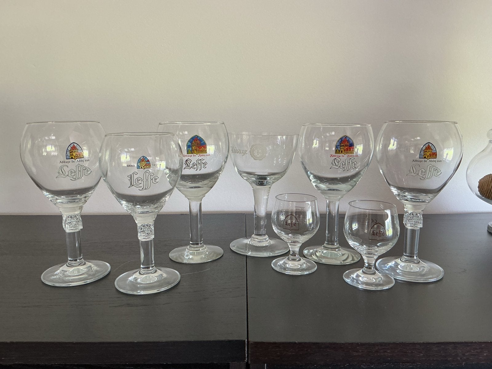 8 Leffe bierglazen, Ophalen of Verzenden, Zo goed als nieuw