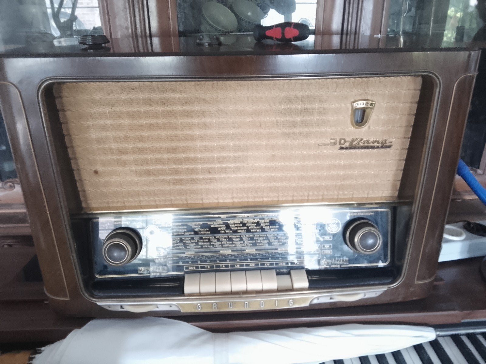 Vintage Grundig Radio en Philips Boombox, Ophalen of Verzenden, Gebruikt, Radio