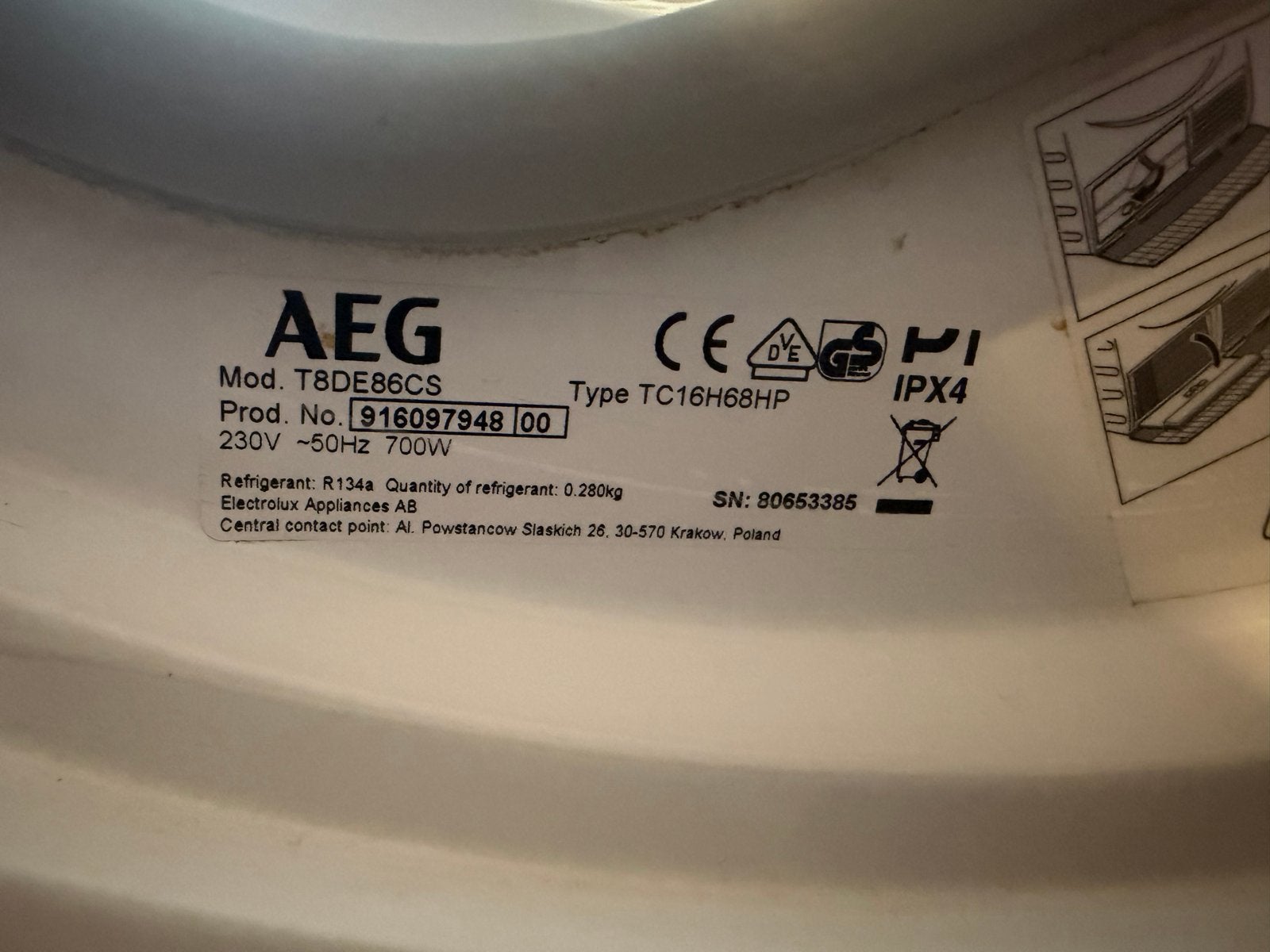 Foto 8 van AEG Lavatherm 8000 Series AbsoluteCare System Droger