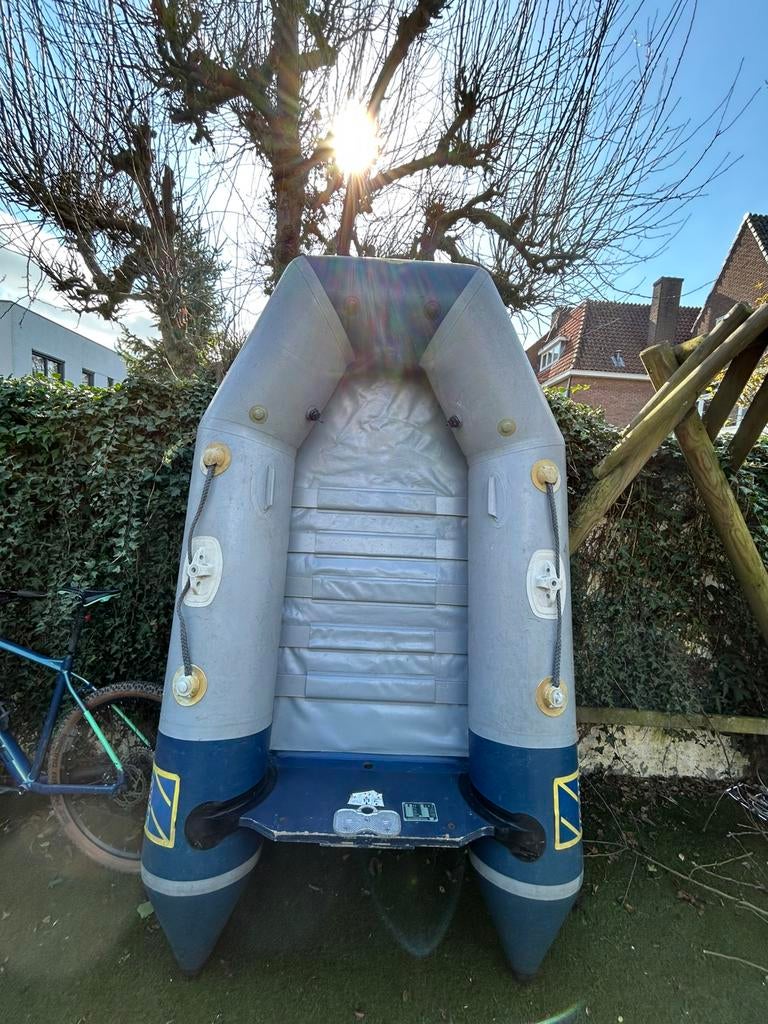 Zodiac rubberboot + (elektrische) motor zonder accu, Ophalen, Gebruikt, Motor en Techniek, Motorboot