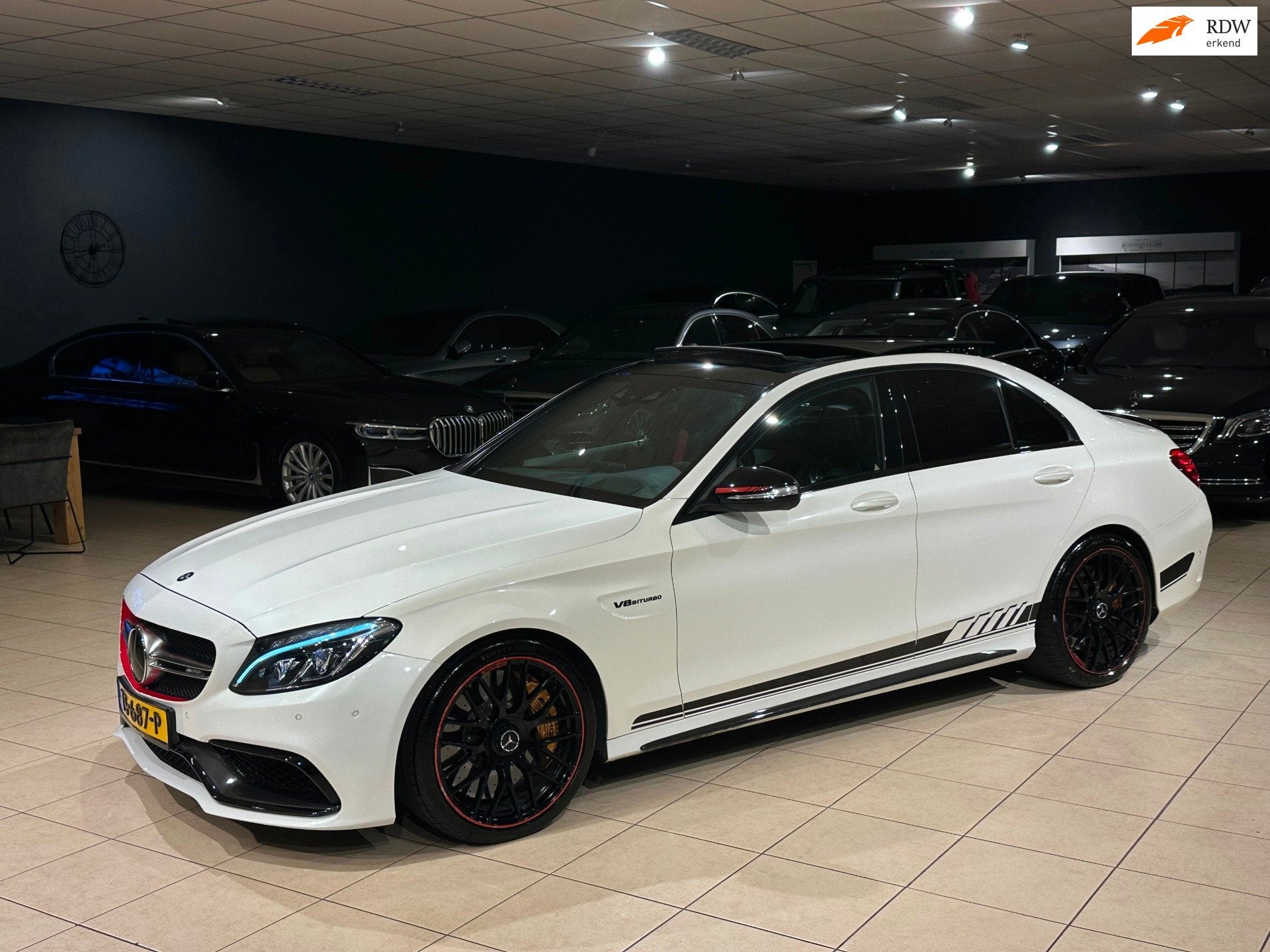 Mercedes-Benz C-klasse C63 S AMG EDITION 1/CERAMIC/CARBON/PA, Auto's, Mercedes-Benz, Automaat, Achterwielaandrijving, Gebruikt