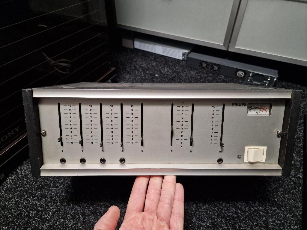 Philips lbb 1142 Amplifier, Niet werkend, 120 watt of meer, Stereo, Ophalen