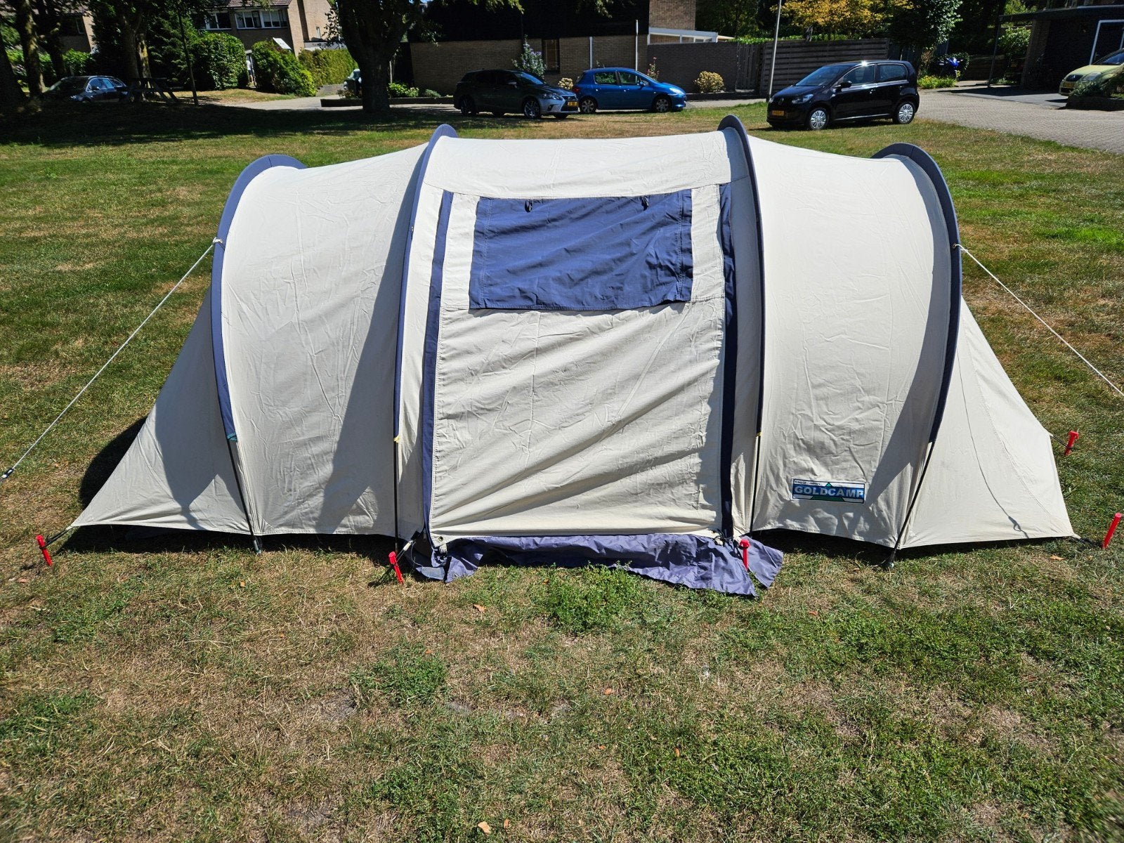 vis à vis poly-katoen 2 persoons tent (columbus), Ophalen, Gebruikt, Tot en met 2