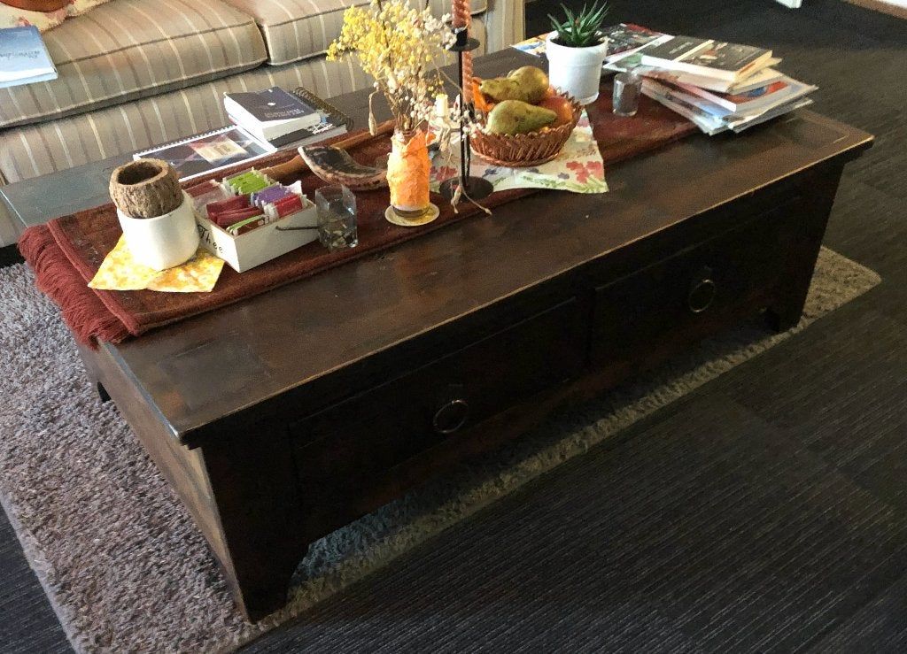 Salontafel met lades, Gebruikt, 100 tot 150 cm, 50 tot 100 cm, Ophalen of Verzenden