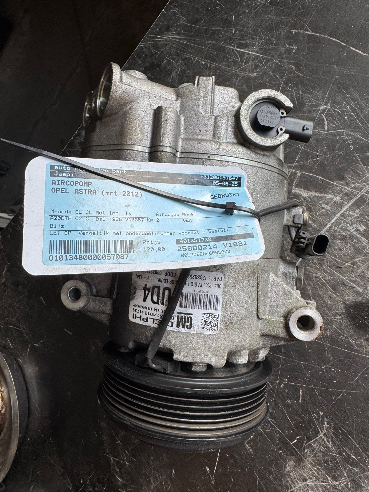 Aircopomp Opel Astra GM 401351739, Ophalen of Verzenden, Gebruikt, Opel