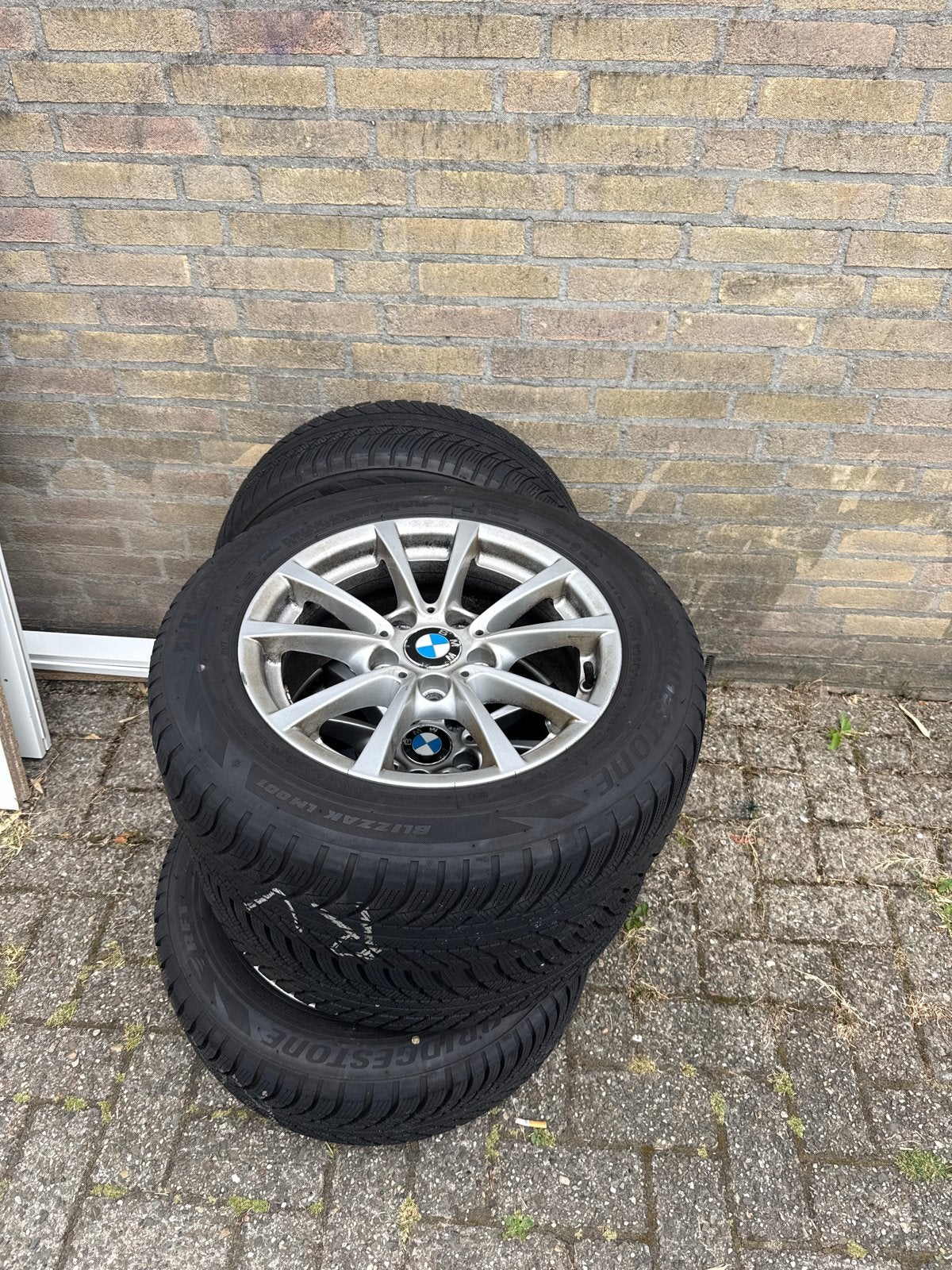 BMW Winterbanden met Velgen - Bridgestone Blizzak, Gebruikt, Banden en Velgen, 17 inch, Personenwagen