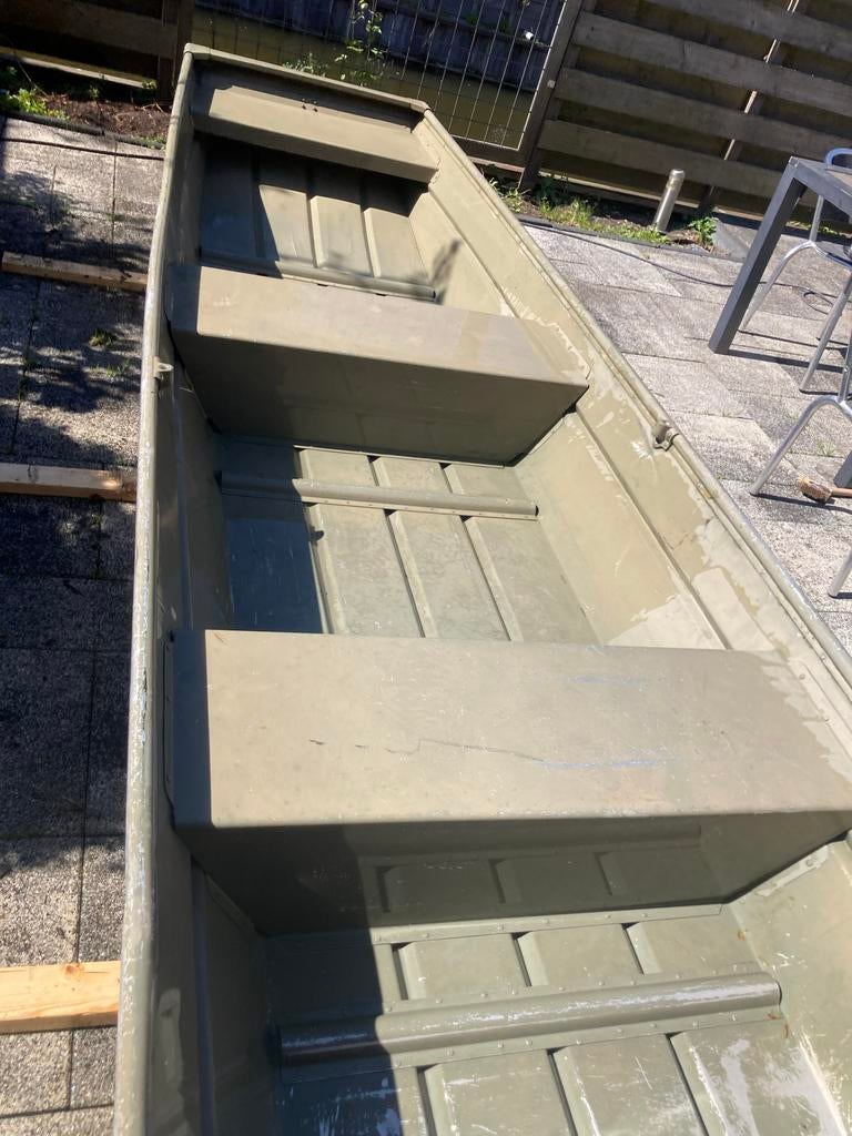Aluminium platbodem Sylvan 1232 met Yamaha 2-takt motor, Ophalen, Aluminium, Zo goed als nieuw, Benzine