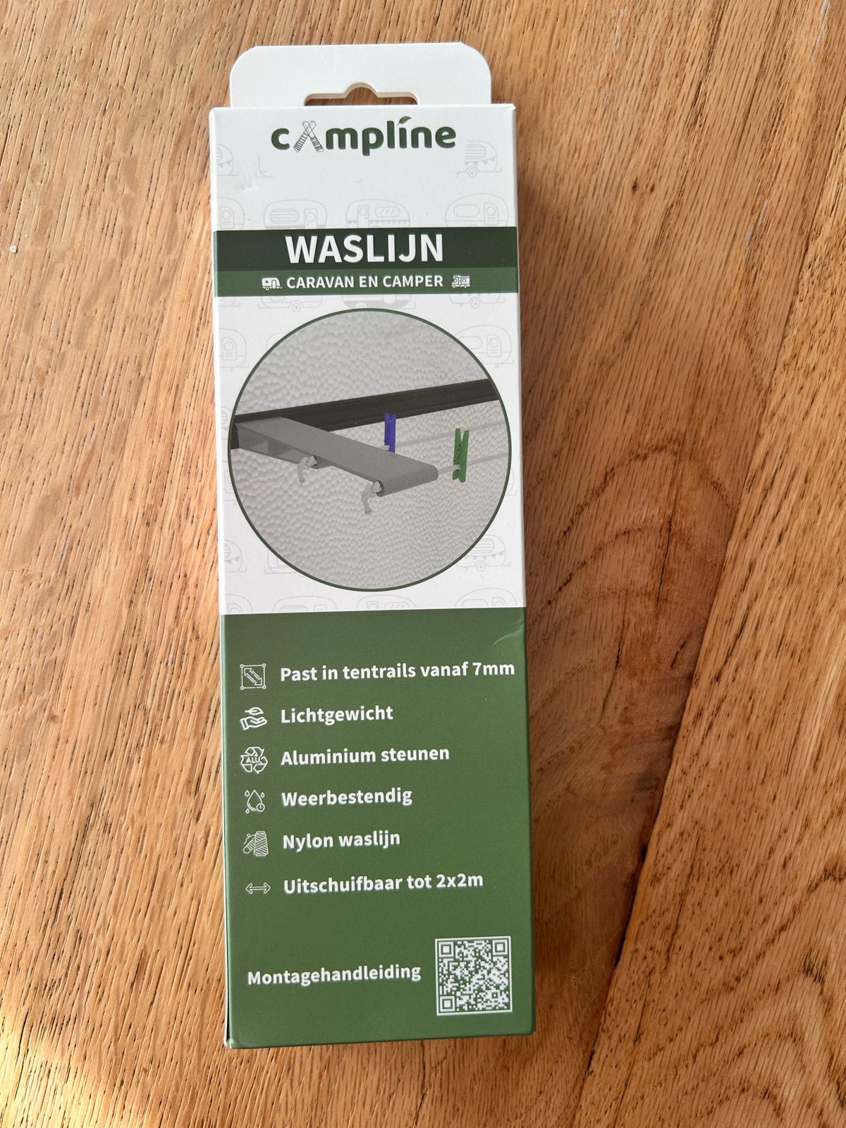 Campline Waslijn voor Caravan en Camper - Uitschuifbaar, Caravans en Kamperen, Ophalen of Verzenden, Nieuw